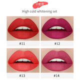 New Type 4pcs Cigarette Shape Lipstick Matte Waterproof Matt Long-lasting Smoke Tube lipstick Velvet Red Lip Tint Makeup TSLM1