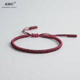 AMIU 41 Colors Tibetan Buddhist Love Lucky Charm Tibetan Bracelets & Bangles For Women Men Handmade Knots Rope Budda Bracelet