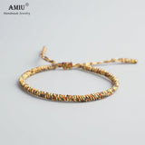 AMIU 41 Colors Tibetan Buddhist Love Lucky Charm Tibetan Bracelets & Bangles For Women Men Handmade Knots Rope Budda Bracelet