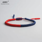 AMIU 41 Colors Tibetan Buddhist Love Lucky Charm Tibetan Bracelets & Bangles For Women Men Handmade Knots Rope Budda Bracelet