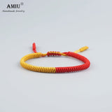 AMIU 41 Colors Tibetan Buddhist Love Lucky Charm Tibetan Bracelets & Bangles For Women Men Handmade Knots Rope Budda Bracelet