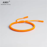 AMIU 41 Colors Tibetan Buddhist Love Lucky Charm Tibetan Bracelets & Bangles For Women Men Handmade Knots Rope Budda Bracelet