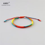 AMIU 41 Colors Tibetan Buddhist Love Lucky Charm Tibetan Bracelets & Bangles For Women Men Handmade Knots Rope Budda Bracelet