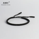 AMIU 41 Colors Tibetan Buddhist Love Lucky Charm Tibetan Bracelets & Bangles For Women Men Handmade Knots Rope Budda Bracelet