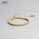 AMIU 41 Colors Tibetan Buddhist Love Lucky Charm Tibetan Bracelets & Bangles For Women Men Handmade Knots Rope Budda Bracelet