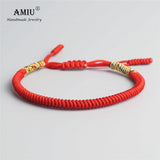 AMIU 41 Colors Tibetan Buddhist Love Lucky Charm Tibetan Bracelets & Bangles For Women Men Handmade Knots Rope Budda Bracelet