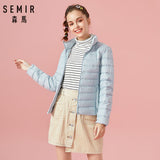 SEMIR 2020 Winter Down Jacket Women Short Jackets New 90 Down Hooded Warm Slim Winter Coat for Female Casual Tops winter jacket