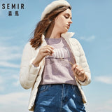 SEMIR 2020 Winter Down Jacket Women Short Jackets New 90 Down Hooded Warm Slim Winter Coat for Female Casual Tops winter jacket