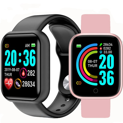 D20 Bluetooth Smart Watches Men Waterproof Sport Fitness Tracker Smart Bracelet Blood Pressure Heart Rate Monitor Y68 Smartwatch