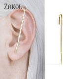 ZAKOL New Hot Cubic Zirconia Crystal Stud Earrings Accessories for Women Girl Wedding Party Dinner Dress Jewelry FSEP3047