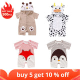 Infant jumpsuit summer romper animal print girl boy cotton suit newborn climbing cartoon rompers cheap stuff baby products