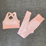 Women Yoga Set Gym Set Yoga Bra Suits Gym Clothing Sport Fitness Suit Running Clothes Yoga Top Leggings Women Seamless Gym Suit