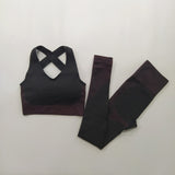 Women Yoga Set Gym Set Yoga Bra Suits Gym Clothing Sport Fitness Suit Running Clothes Yoga Top Leggings Women Seamless Gym Suit
