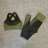 Women Yoga Set Gym Set Yoga Bra Suits Gym Clothing Sport Fitness Suit Running Clothes Yoga Top Leggings Women Seamless Gym Suit