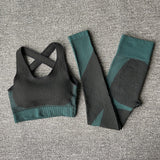 Women Yoga Set Gym Set Yoga Bra Suits Gym Clothing Sport Fitness Suit Running Clothes Yoga Top Leggings Women Seamless Gym Suit