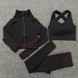 Women Yoga Set Gym Set Yoga Bra Suits Gym Clothing Sport Fitness Suit Running Clothes Yoga Top Leggings Women Seamless Gym Suit