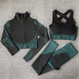 Women Yoga Set Gym Set Yoga Bra Suits Gym Clothing Sport Fitness Suit Running Clothes Yoga Top Leggings Women Seamless Gym Suit
