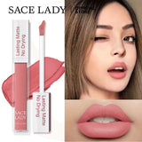SACE LADY Matte Lipstick Long Lasting Waterproof Lipsticks Lip Stick Matte Makeup Pigmented Nude 19 Colors Cosmetic Wholesale