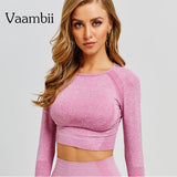 Sportswear Sport Top Fitness Sports Gym Top Vital Seamless Long Sleeve Crop Yoga Top Sports T-shirt Workout Tops For Women