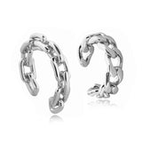 Punk Rock Gold Color Clip Earrings No Piercing Trendy Link Chain Earcuffs Statement Cartilage Earrings for Women Party Jewelry