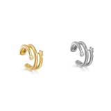 Punk Rock Gold Color Clip Earrings No Piercing Trendy Link Chain Earcuffs Statement Cartilage Earrings for Women Party Jewelry