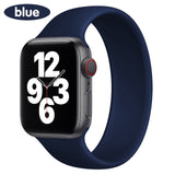 Solo Strap for Apple Watch 6 5/SE band Silicone 40mm 44mm Elastic Bands Sport for Iwatch Series 6/SE/5 4 3 38mm 42mm Bracelet