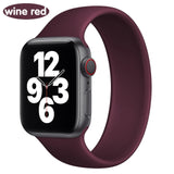 Solo Strap for Apple Watch 6 5/SE band Silicone 40mm 44mm Elastic Bands Sport for Iwatch Series 6/SE/5 4 3 38mm 42mm Bracelet