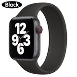 Solo Strap for Apple Watch 6 5/SE band Silicone 40mm 44mm Elastic Bands Sport for Iwatch Series 6/SE/5 4 3 38mm 42mm Bracelet