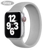 Solo Strap for Apple Watch 6 5/SE band Silicone 40mm 44mm Elastic Bands Sport for Iwatch Series 6/SE/5 4 3 38mm 42mm Bracelet