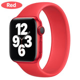 Solo Strap for Apple Watch 6 5/SE band Silicone 40mm 44mm Elastic Bands Sport for Iwatch Series 6/SE/5 4 3 38mm 42mm Bracelet