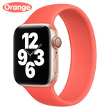 Solo Strap for Apple Watch 6 5/SE band Silicone 40mm 44mm Elastic Bands Sport for Iwatch Series 6/SE/5 4 3 38mm 42mm Bracelet