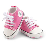 Baby Canvas Classic Sports Sneakers Newborn Baby Boys Girls Print Star First Walkers Shoes Infant Toddler Anti-slip Baby Shoes