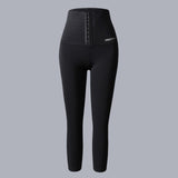 High waist tights ninth women yoga pants Fitness gym workout seamless sports leggings Black running activewear trousers female