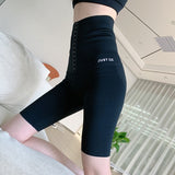 High waist tights ninth women yoga pants Fitness gym workout seamless sports leggings Black running activewear trousers female