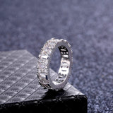 Handmade Eternity Promise Crystal Ring AAA Cz Zircon Engagement Wedding Band Rings for women Men Finger Party Jewelry CRL1141