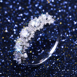 Handmade Eternity Promise Crystal Ring AAA Cz Zircon Engagement Wedding Band Rings for women Men Finger Party Jewelry CRL1141