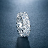Handmade Eternity Promise Crystal Ring AAA Cz Zircon Engagement Wedding Band Rings for women Men Finger Party Jewelry CRL1141