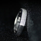 Handmade Eternity Promise Crystal Ring AAA Cz Zircon Engagement Wedding Band Rings for women Men Finger Party Jewelry CRL1141