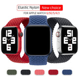 New Nylon Elastic Strap for Apple Watch 6 Se Band for IWatch Serie 5 4 3 Belt Bracelet Braided Solo Loop 38mm 40mm 42mm 44mm