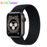 New Nylon Elastic Strap for Apple Watch 6 Se Band for IWatch Serie 5 4 3 Belt Bracelet Braided Solo Loop 38mm 40mm 42mm 44mm