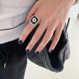 AOMU 2020 Hot Spring Summer Korea New Design Small Daisy Metal Rings For Women Girls Party Jewelry Party Gifts
