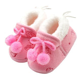 Winter Sweet Newborn Baby Girls Princess Warm Boots First Walkers Soft Soled Infant Toddler Kids  Footwear Shoes