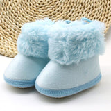 Winter Sweet Newborn Baby Girls Princess Warm Boots First Walkers Soft Soled Infant Toddler Kids  Footwear Shoes