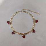 Punk Cubana Neck Chains Butterfly Pendant Necklace for Women Girl Birthday Statement 2020 Vintage Short Choker Aesthetic Jewelry