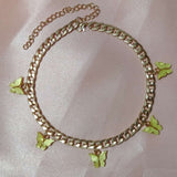 Punk Cubana Neck Chains Butterfly Pendant Necklace for Women Girl Birthday Statement 2020 Vintage Short Choker Aesthetic Jewelry