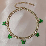 Punk Cubana Neck Chains Butterfly Pendant Necklace for Women Girl Birthday Statement 2020 Vintage Short Choker Aesthetic Jewelry