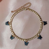 Punk Cubana Neck Chains Butterfly Pendant Necklace for Women Girl Birthday Statement 2020 Vintage Short Choker Aesthetic Jewelry