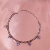 Punk Cubana Neck Chains Butterfly Pendant Necklace for Women Girl Birthday Statement 2020 Vintage Short Choker Aesthetic Jewelry