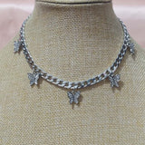 Punk Cubana Neck Chains Butterfly Pendant Necklace for Women Girl Birthday Statement 2020 Vintage Short Choker Aesthetic Jewelry