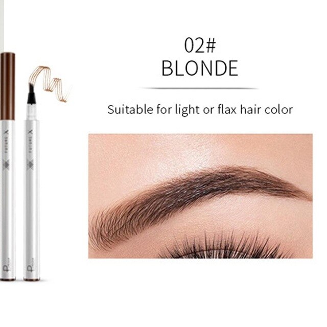 Pudaier Smudge-proof Liquid Pen Eyebrow Pencil Tint Eyebrow Makeup Cosmetics Black Brown Eye Brow Shade Waterproof Lapiz De Ceja